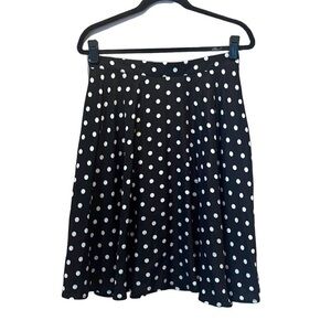 Women’s Black and White Polka Dot Skirt Size Large